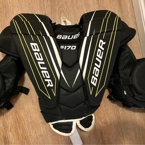 GOALIE Jr. Small size Kids Bauer S170 Black Chest/Arm Pads